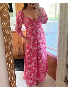 ALC A.L.C. Calley Floral Long Maxi Dress - 2 - Pink